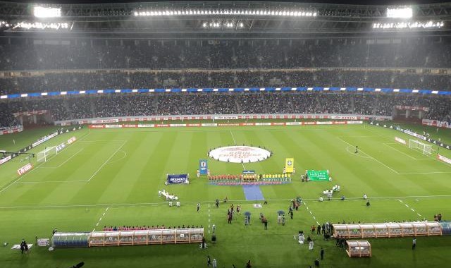 开云官方网站-63638人!看看东京国立竞技场日本大战巴西的气氛